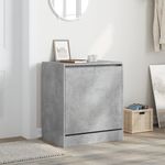 Casa si Gradina - Mobilier - Organizare si depozitare - Organizator incaltaminte - Pantofar, gri beton, 60x42x69 cm, lemn compozit - Infinity.ro