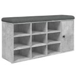 Casa si Gradina - Mobilier - Organizare si depozitare - Bancute - Banca de pantofi, gri beton, 102x32x50 cm, lemn prelucrat - Infinity.ro