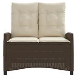 Casa si Gradina - Gradina si terasa - Mobilier exterior - Bancute de gradina - Banca de gradina rabatabila cu perne, maro, poliratan - Infinity.ro