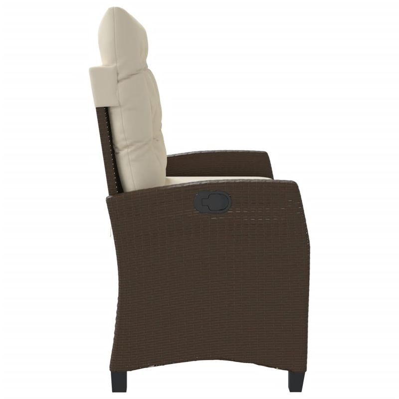 Casa si Gradina - Gradina si terasa - Mobilier exterior - Bancute de gradina - Banca de gradina rabatabila cu perne, maro, poliratan - Infinity.ro