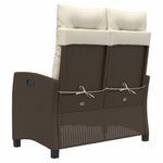 Casa si Gradina - Gradina si terasa - Mobilier exterior - Bancute de gradina - Banca de gradina rabatabila cu perne, maro, poliratan - Infinity.ro