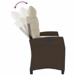 Casa si Gradina - Gradina si terasa - Mobilier exterior - Bancute de gradina - Banca de gradina rabatabila cu perne, maro, poliratan - Infinity.ro