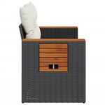 Casa si Gradina - Gradina si terasa - Mobilier exterior - Canapele si fotolii gradina - Canapea de gradina cu perne, 2 locuri, negru, poliratan - Infinity.ro