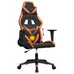 PC, gaming si accesorii - Gaming - Accesorii gaming - Scaune gaming - Scaun de gaming de masaj, negru si portocaliu, piele ecologica - Infinity.ro