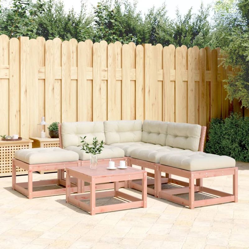 Casa si Gradina - Gradina si terasa - Mobilier exterior - Seturi mobila gradina - Set mobilier de gradina cu perne, 5 piese, lemn masiv douglas - Infinity.ro