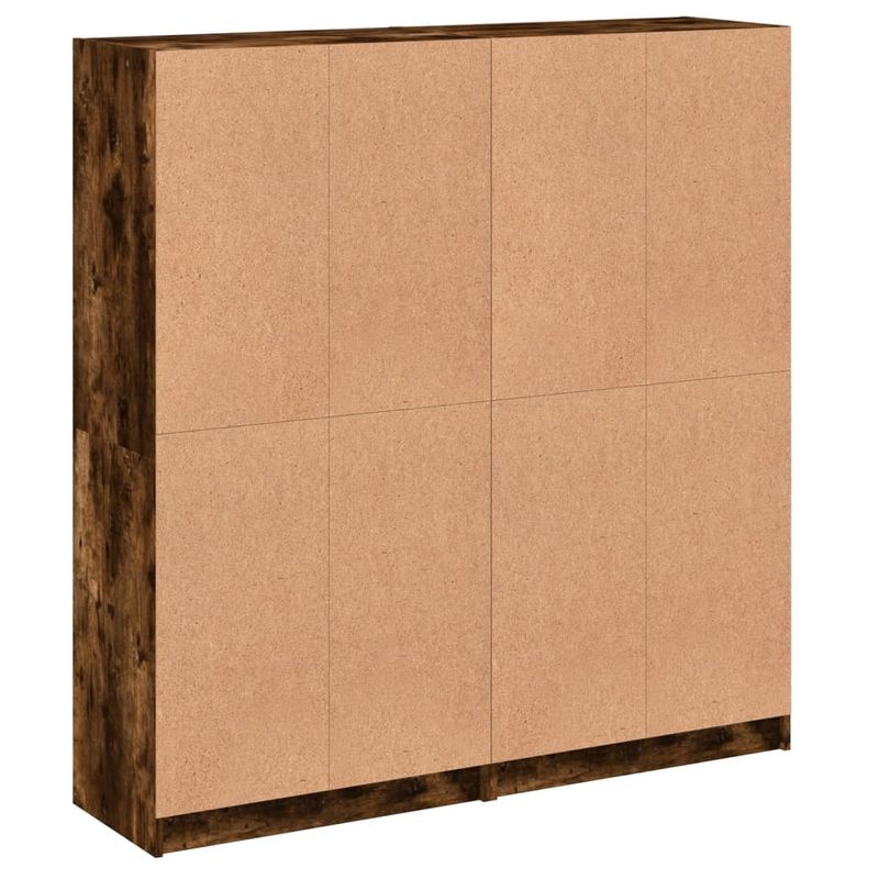 Casa si Gradina - Mobilier - Biblioteci si rafturi - Biblioteci - Biblioteca cu usi stejar fumuriu 136x37x142 cm lemn compozit - Infinity.ro