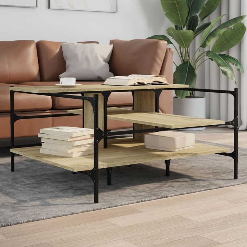 Casa si Gradina - Mobilier - Mese si birouri - Masute de cafea - Masuta de cafea, stejar sonoma, 100x100x48,5 cm, lemn prelucrat - Infinity.ro