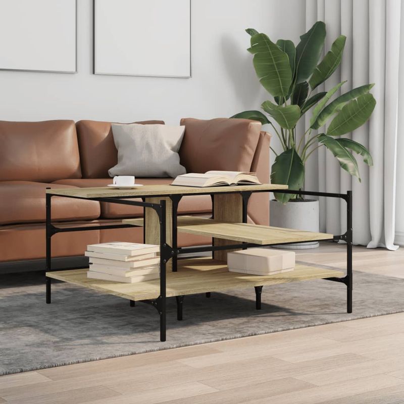 Casa si Gradina - Mobilier - Mese si birouri - Masute de cafea - Masuta de cafea, stejar sonoma, 100x100x48,5 cm, lemn prelucrat - Infinity.ro