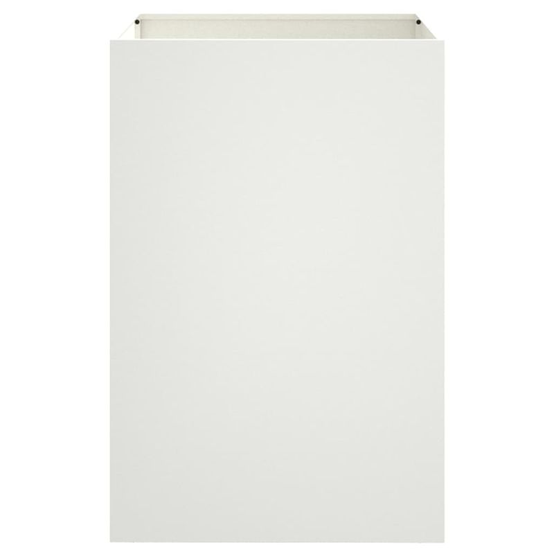 Casa si Gradina - Gradinarit si plante - Plante si ghivece - Ghivece si suporturi - Jardiniera, alb, 52x48x75 cm, otel laminat la rece - Infinity.ro