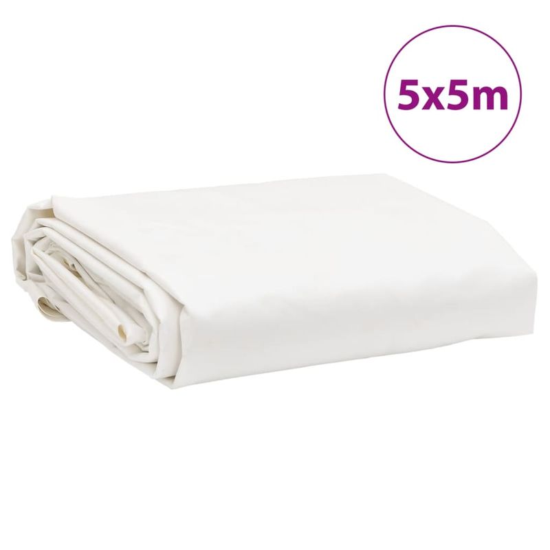 Casa si Gradina - Gradina si terasa - Umbrele si pavilioane - Pavilioane - Prelata, alb, 5x5 m, 650 g/m², model cu ochiuri - Infinity.ro