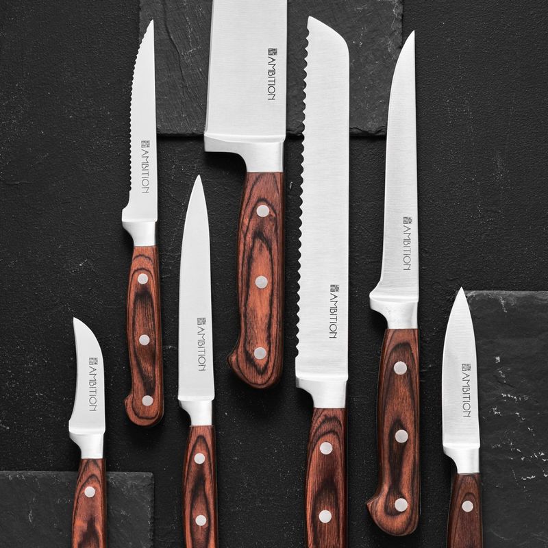 Casa si Gradina - Bucatarie si vesela - Vesela si tacamuri - Cutite si seturi de cutite - Cutit curatat solzi 15cm, AMBITION Titanium - Infinity.ro