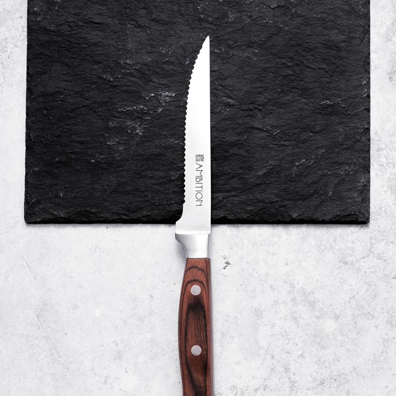 Casa si Gradina - Bucatarie si vesela - Vesela si tacamuri - Cutite si seturi de cutite - Cutit friptura 11.5cm, AMBITION Titanium - Infinity.ro