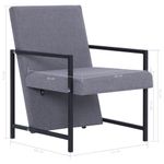 Casa si Gradina - Mobilier - Scaune si fotolii - Fotolii - Fotoliu cu picioare cromate, gri deschis, textil - Infinity.ro