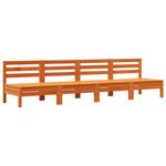 Casa si Gradina - Gradina si terasa - Mobilier exterior - Canapele si fotolii gradina - Canapea gradina fara cotiere 4 buc. maro ceruit, lemn masiv pin - Infinity.ro