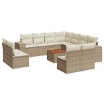 Casa si Gradina - Gradina si terasa - Mobilier exterior - Seturi mobila gradina - Set canapele de gradina cu perne, 12 piese, bej, poliratan - Infinity.ro