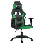 PC, gaming si accesorii - Gaming - Accesorii gaming - Scaune gaming - Scaun de gaming de masaj, negru si verde, piele ecologica - Infinity.ro