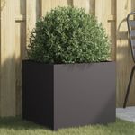 Casa si Gradina - Gradinarit si plante - Plante si ghivece - Ghivece si suporturi - Jardiniera, negru, 49x47x46 cm, otel laminat la rece - Infinity.ro