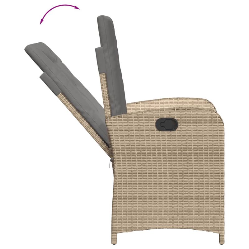 Casa si Gradina - Gradina si terasa - Mobilier exterior - Seturi mobila gradina - Set mobilier pentru gradina, 5 piese, cu perne, bej, poliratan - Infinity.ro