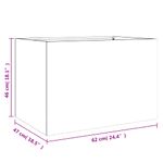 Casa si Gradina - Gradinarit si plante - Plante si ghivece - Ghivece si suporturi - Jardiniera, alb, 62x47x46 cm, otel laminat la rece - Infinity.ro