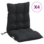 Casa si Gradina - Textile si covoare - Perne si pilote - Perne decorative - Perne de scaun spatar mic, 4 buc., negru, textil oxford - Infinity.ro