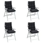 Casa si Gradina - Textile si covoare - Perne si pilote - Perne decorative - Perne de scaun spatar mic, 4 buc., negru, textil oxford - Infinity.ro