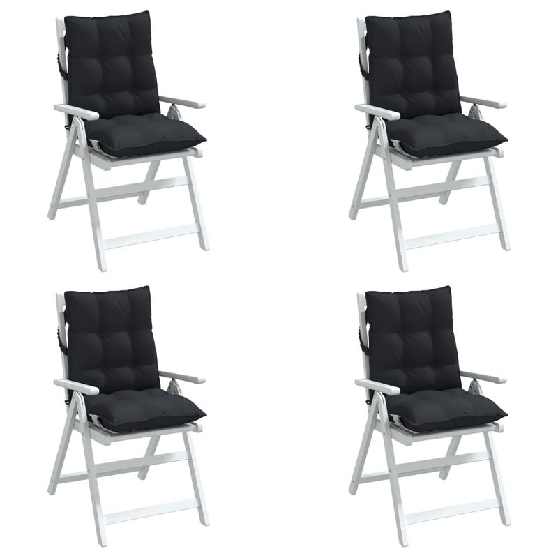 Casa si Gradina - Textile si covoare - Perne si pilote - Perne decorative - Perne de scaun spatar mic, 4 buc., negru, textil oxford - Infinity.ro