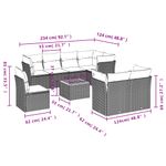 Casa si Gradina - Gradina si terasa - Mobilier exterior - Seturi mobila gradina - Set canapele de gradina, 9 piese, cu perne, bej, poliratan - Infinity.ro