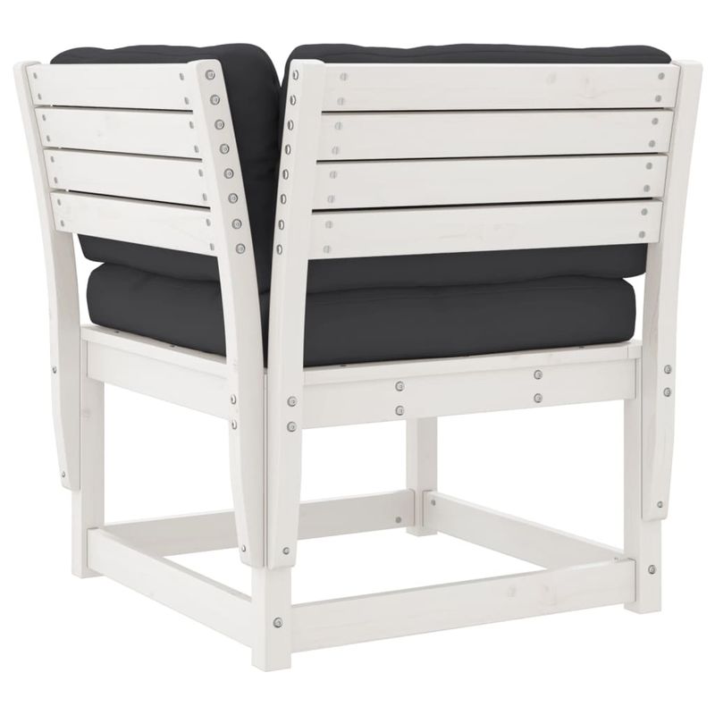 Casa si Gradina - Gradina si terasa - Mobilier exterior - Seturi mobila gradina - Set canapele de gradina cu perne 5 piese alb lemn masiv de pin - Infinity.ro