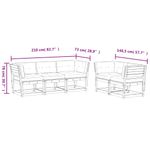 Casa si Gradina - Gradina si terasa - Mobilier exterior - Seturi mobila gradina - Set canapele de gradina cu perne 5 piese alb lemn masiv de pin - Infinity.ro