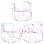 Casa si Gradina - Gradina si terasa - Mobilier exterior - Seturi mobila gradina - Set canapele de gradina cu perne 5 piese alb lemn masiv de pin - Infinity.ro