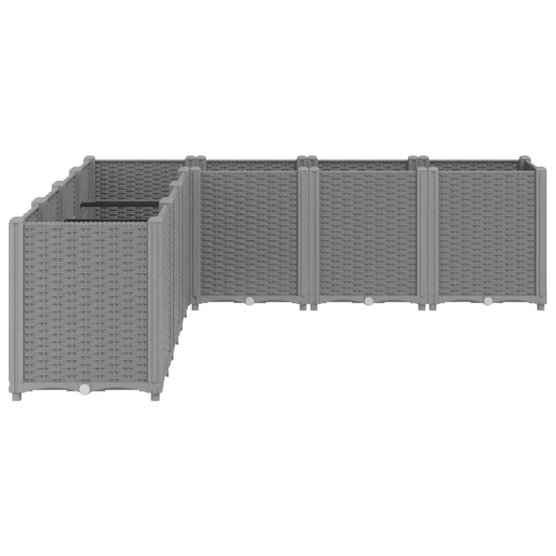 Casa si Gradina - Gradinarit si plante - Plante si ghivece - Ghivece si suporturi - Jardiniera de gradina, gri deschis, 160x160x53 cm, PP - Infinity.ro