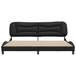 Casa si Gradina - Mobilier - Paturi si accesorii - Paturi - Cadru de pat cu tablie, negru, 200x200 cm, piele ecologica - Infinity.ro