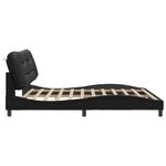 Casa si Gradina - Mobilier - Paturi si accesorii - Paturi - Cadru de pat cu tablie, negru, 200x200 cm, piele ecologica - Infinity.ro