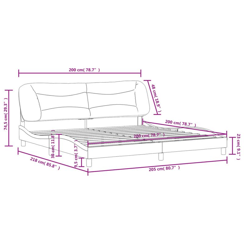 Casa si Gradina - Mobilier - Paturi si accesorii - Paturi - Cadru de pat cu tablie, negru, 200x200 cm, piele ecologica - Infinity.ro