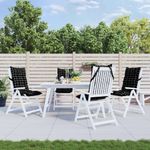 Casa si Gradina - Textile si covoare - Perne si pilote - Perne decorative - Perne scaun cu spatar inalt, 4 buc. negru carouri textil oxford - Infinity.ro