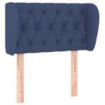 Casa si Gradina - Mobilier - Paturi si accesorii - Accesorii paturi - Tablie de pat cu aripioare, albastru, 83x23x78/88 cm  textil - Infinity.ro