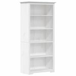 Casa si Gradina - Mobilier - Biblioteci si rafturi - Biblioteci - Biblioteca BODO, alb, 80x38x180 cm, lemn masiv pin, 5 rafturi - Infinity.ro