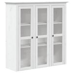 Casa si Gradina - Mobilier - Comode si corpuri - Comode - Dulap cu usi din sticla „BODO”, alb, lemn masiv de pin - Infinity.ro