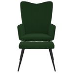 Casa si Gradina - Mobilier - Scaune si fotolii - Fotolii - Fotoliu de relaxare cu taburet, verde inchis, catifea - Infinity.ro