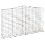 Casa si Gradina - Gradina si terasa - Garduri, panouri si accesorii - Cosuri gabion arcuite, 15 buc 400x50x220/240cm, fier galvanizat - Infinity.ro