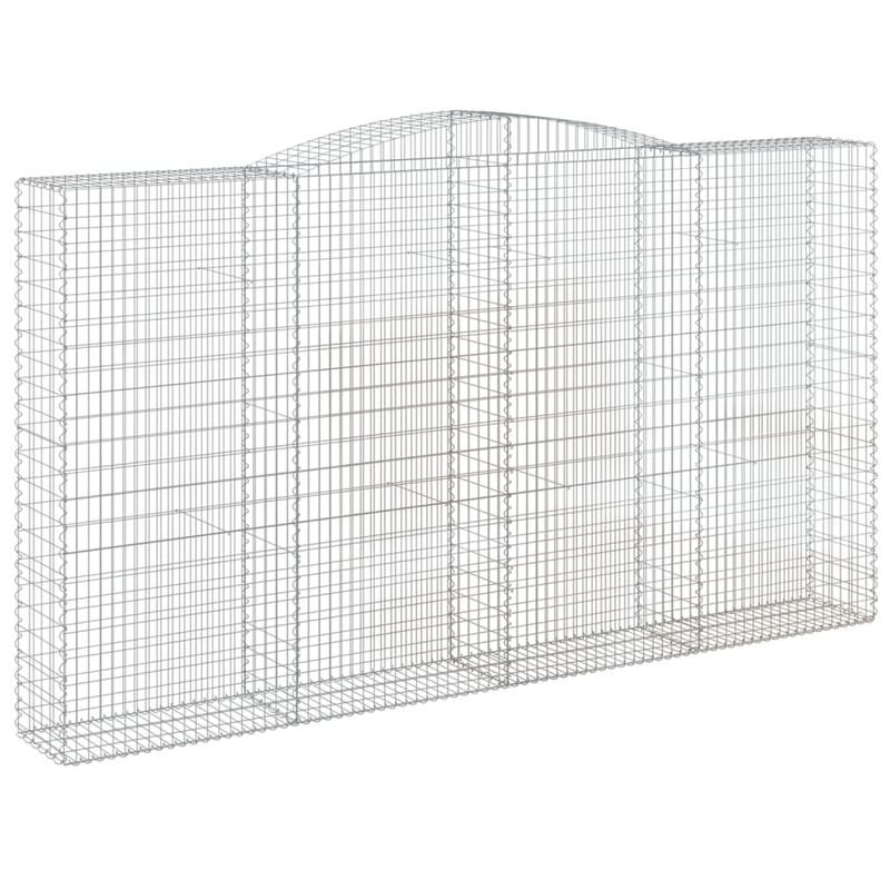 Casa si Gradina - Gradina si terasa - Garduri, panouri si accesorii - Cosuri gabion arcuite, 15 buc 400x50x220/240cm, fier galvanizat - Infinity.ro