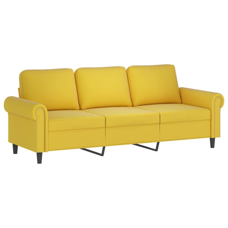 Casa si Gradina - Mobilier - Seturi de mobilier - Seturi living - Set de canapele cu perne, 2 piese, galben, catifea - Infinity.ro