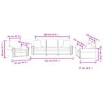 Casa si Gradina - Mobilier - Seturi de mobilier - Seturi living - Set de canapele cu perne, 3 piese, albastru, catifea - Infinity.ro