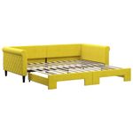 Casa si Gradina - Mobilier - Paturi si accesorii - Paturi - Pat de zi cu extensie, galben, 100x200 cm, catifea - Infinity.ro