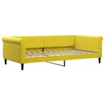 Casa si Gradina - Mobilier - Paturi si accesorii - Paturi - Pat de zi cu extensie, galben, 100x200 cm, catifea - Infinity.ro