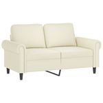 Casa si Gradina - Mobilier - Canapele si coltare - Canapele - Canapea cu 2 locuri cu pernute, crem, 120 cm, catifea - Infinity.ro
