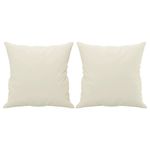 Casa si Gradina - Mobilier - Canapele si coltare - Canapele - Canapea cu 2 locuri cu pernute, crem, 120 cm, catifea - Infinity.ro