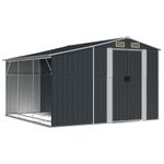 Casa si Gradina - Gradina si terasa - Casute de gradina - Sopron de gradina, antracit, 277x279x179 cm, otel galvanizat - Infinity.ro