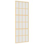 Casa si Gradina - Constructii - Usi interior, exterior si garaj - Usi garaj - Usa glisanta, auriu, 76x205 cm, sticla ESG mata si aluminiu - Infinity.ro