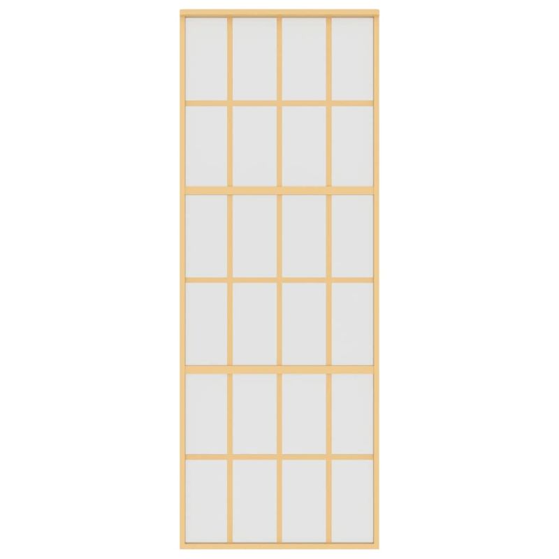 Casa si Gradina - Constructii - Usi interior, exterior si garaj - Usi garaj - Usa glisanta, auriu, 76x205 cm, sticla ESG mata si aluminiu - Infinity.ro